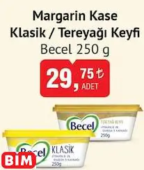 BECEL MARGARİN KASE KLASİK/TEREYAĞI KEYFİ 250 G